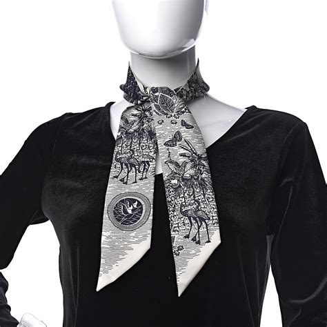 Dior Wax Toile de Jouy Tropicalia Mitzah Scarf Indigo Silk Twill